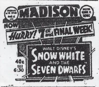Madison Theatre - Old Ad